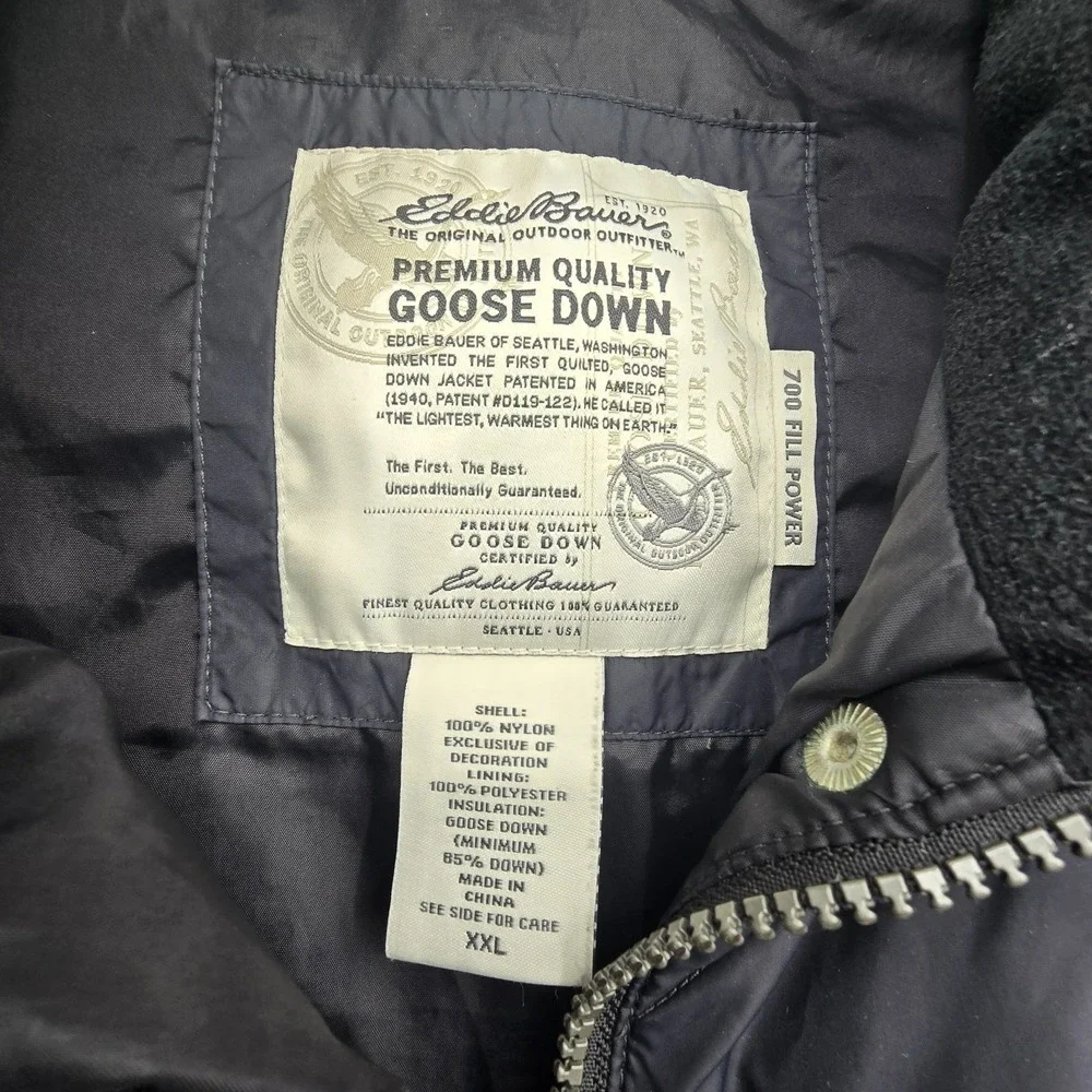 Eddie Bauer EB 700 Full Zip Quilted Down Puffer Vest Women's XXL Black Outdoor - Picture 4 of 14